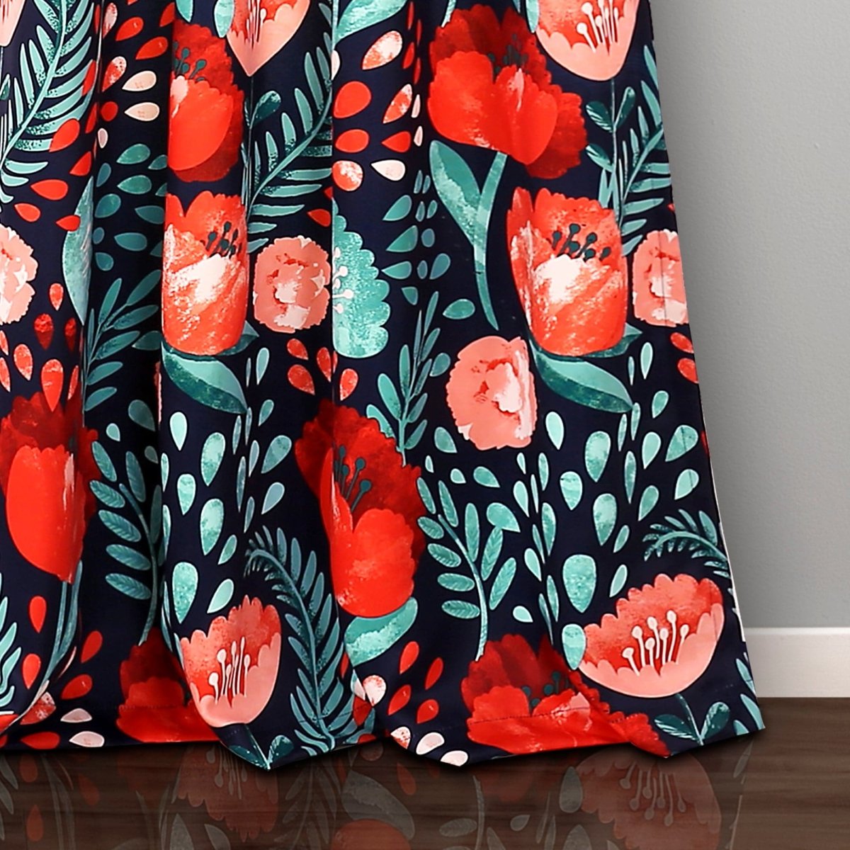 Poppy Garden Light Filtering Window Curtain Panel Sets