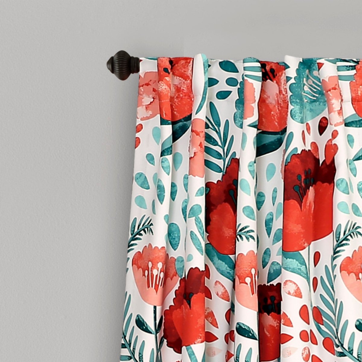 Poppy Garden Light Filtering Window Curtain Panel Sets