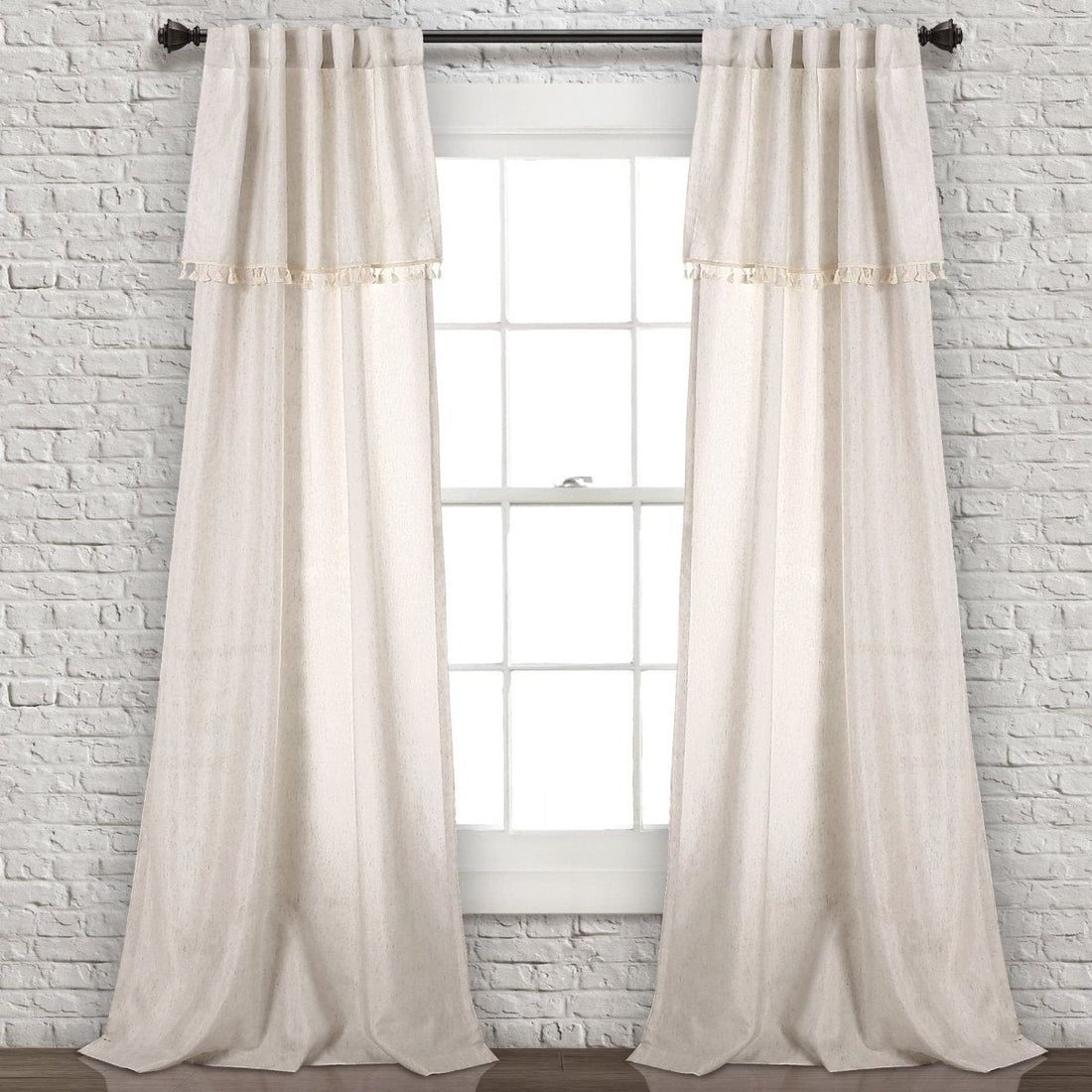 Ivy Tassel Window Curtain Panel Sets