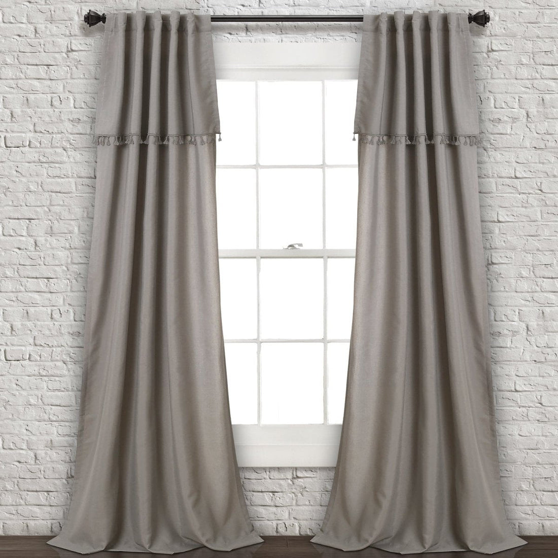 Ivy Tassel Window Curtain Panel Sets