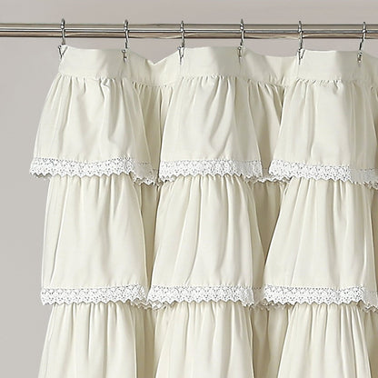 Lace Ruffle Shower Curtain
