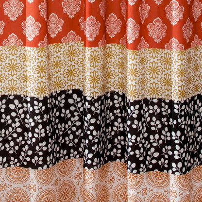 Bohemian Stripe Window Curtain Panel Set