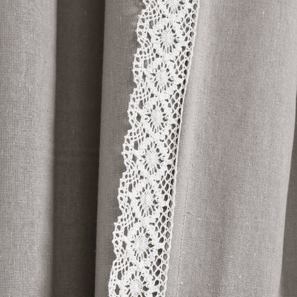 Rosalie Faux Linen Window Panel Set
