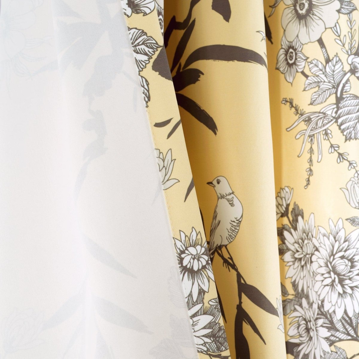 Botanical Garden Light Filtering Window Curtain Panel Sets -6 Colors