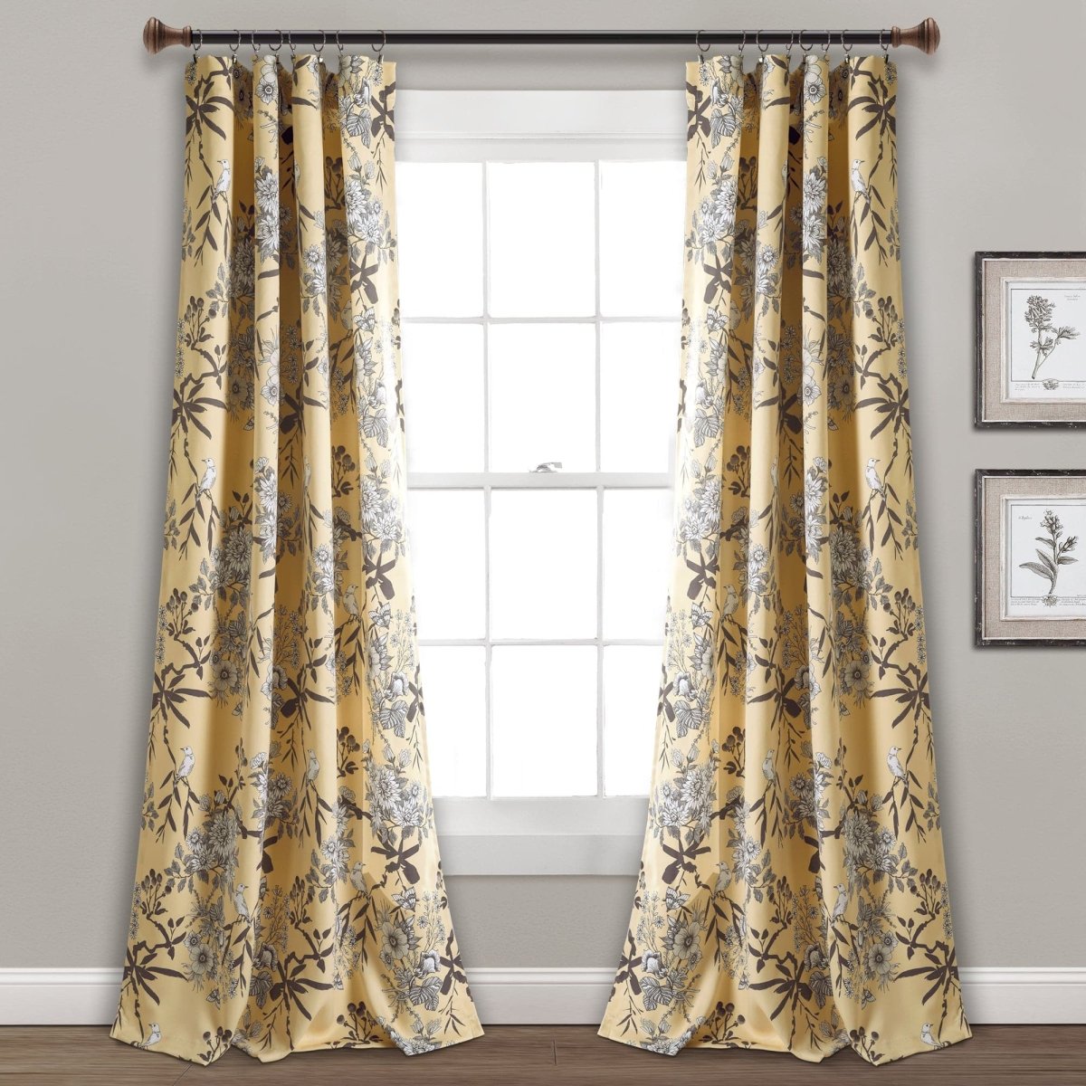 Botanical Garden Light Filtering Window Curtain Panel Sets -6 Colors