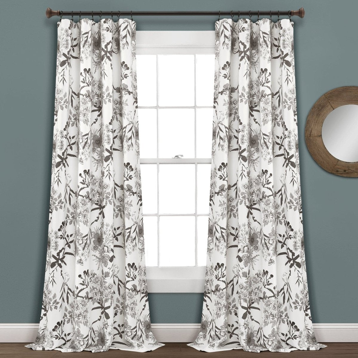 Botanical Garden Light Filtering Window Curtain Panel Sets -6 Colors