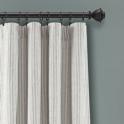 Vintage Stripe Yarn Dyed Window Curtain Panel Set