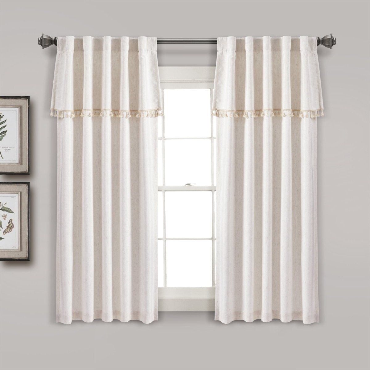 Ivy Tassel Window Curtain Panel Sets