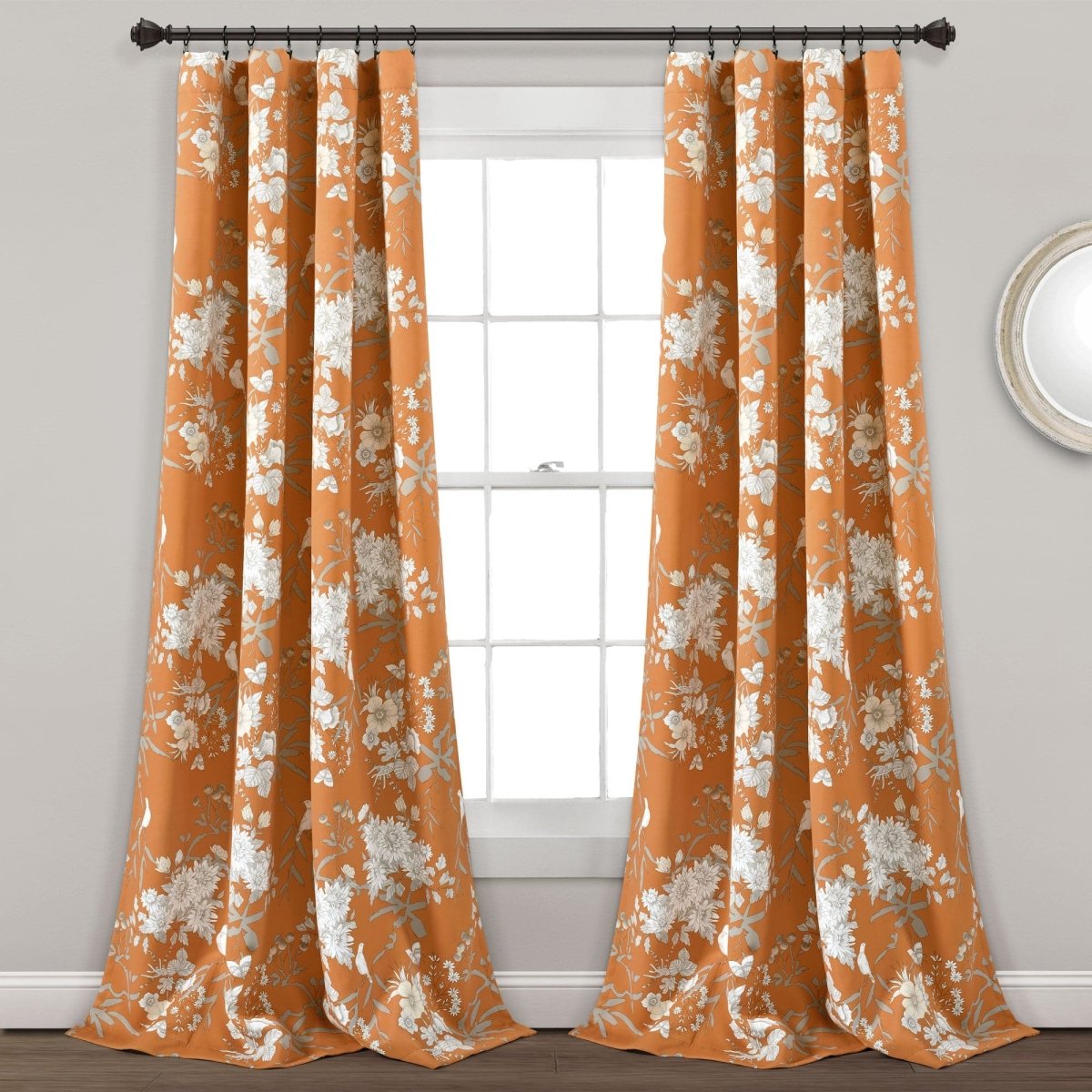 Botanical Garden Light Filtering Window Curtain Panel Sets -6 Colors