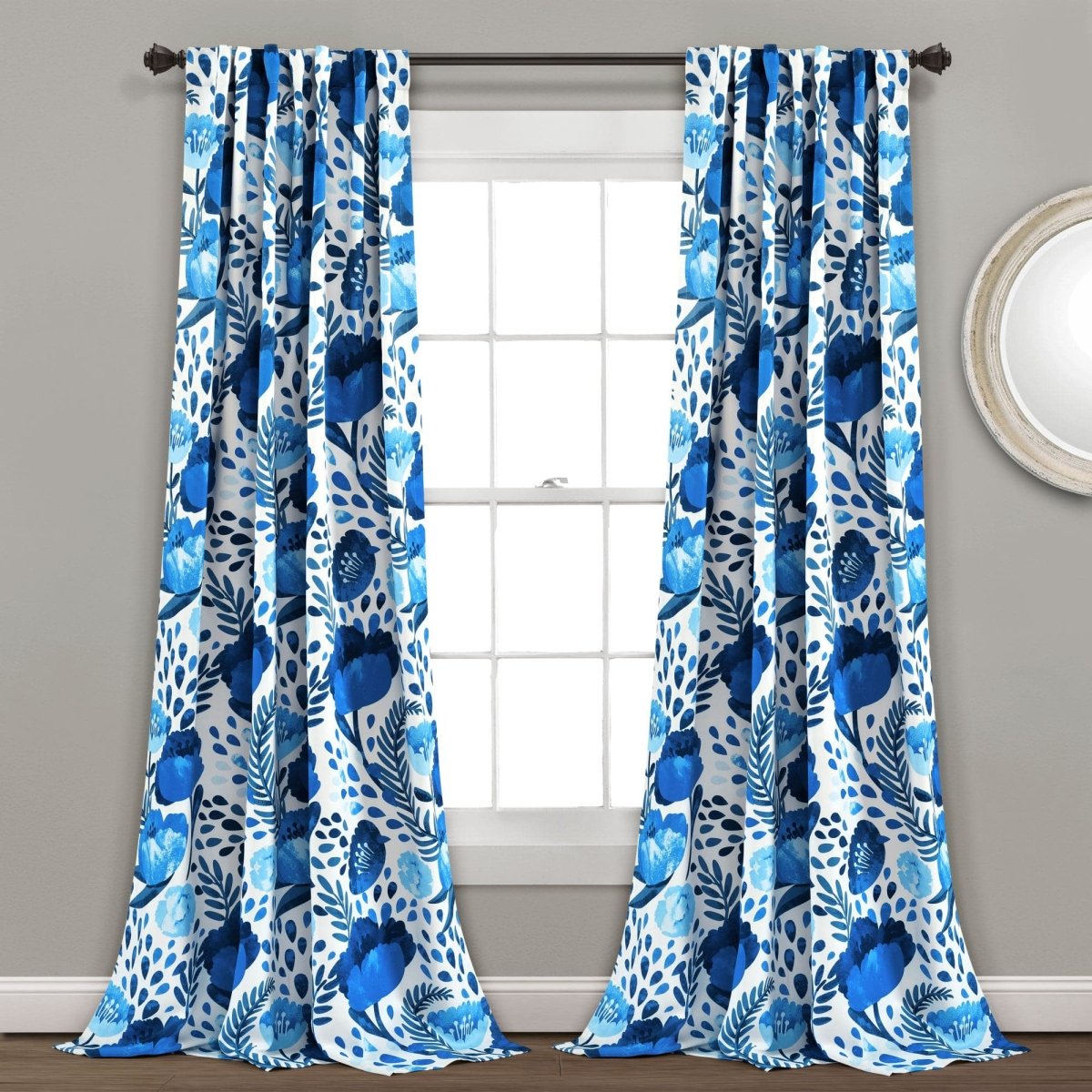 Poppy Garden Light Filtering Window Curtain Panel Sets