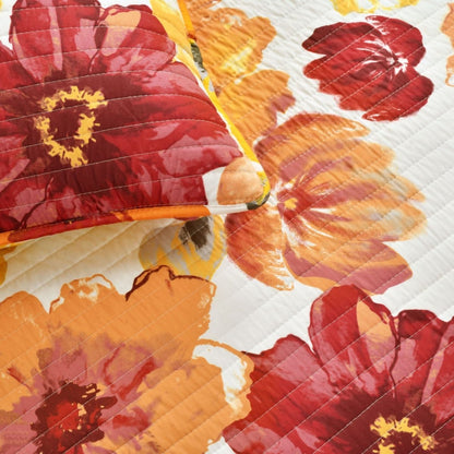 Leah 3 Piece Reversible Quilt Sets - 5 Colors