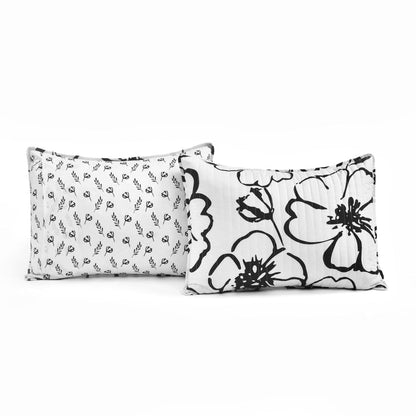 Scandinavian Reversible Floral Quilt 3 Piece Set - 2 Colors