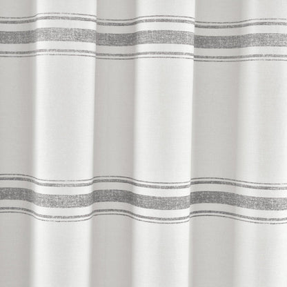 Farmhouse Stripe 100% Cotton Shower Curtain