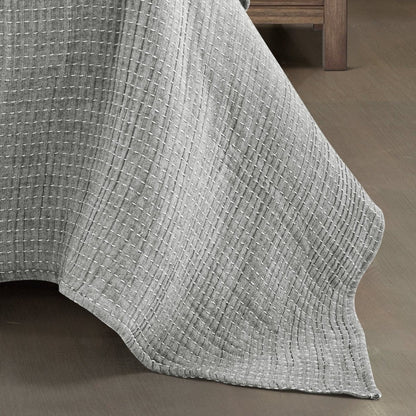 Solid Kantha Pick Stitch Yarn Dyed Cotton Woven Quilt Sets - 5 Colors