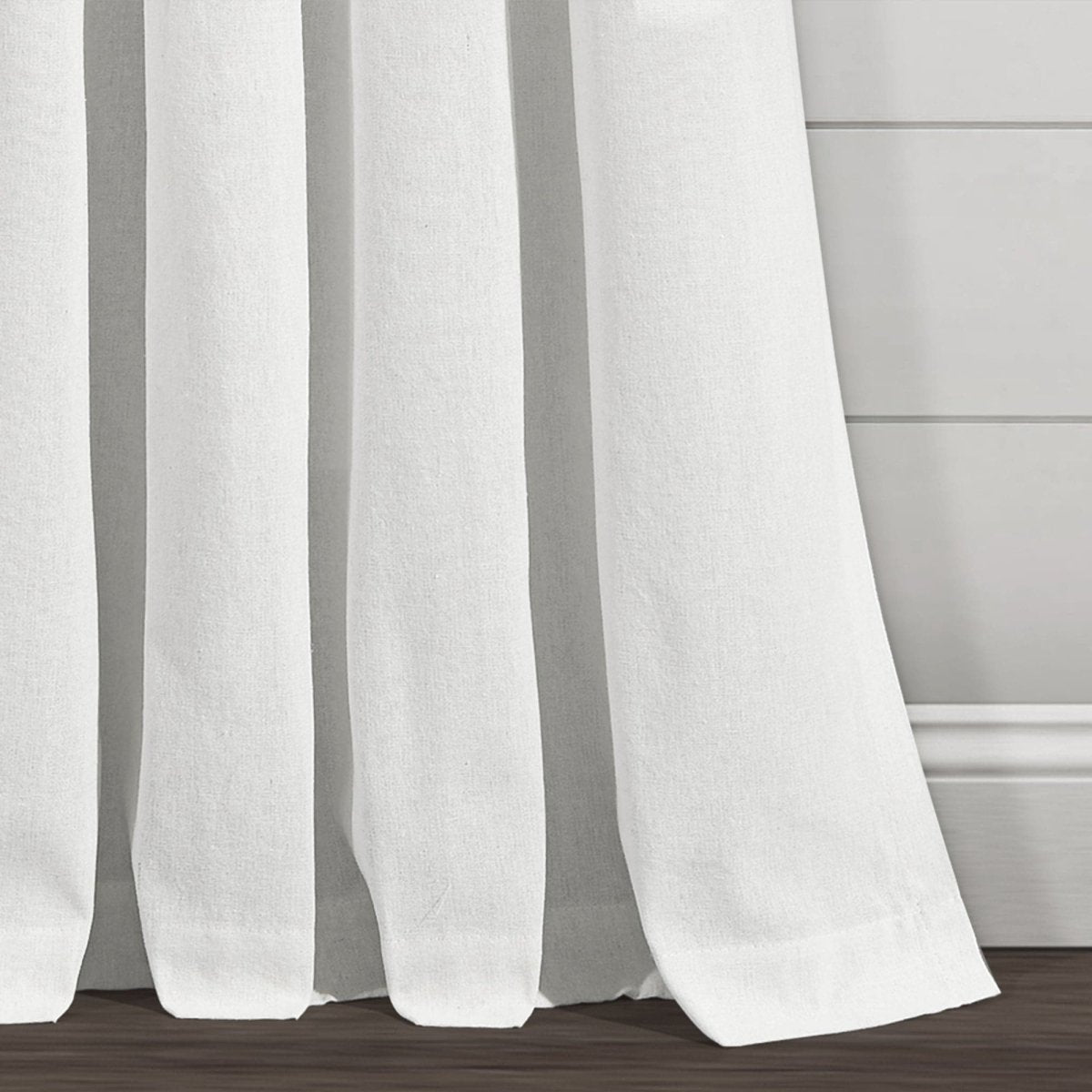 Boho Pom Pom Tassel Faux Linen Window Curtain Panels