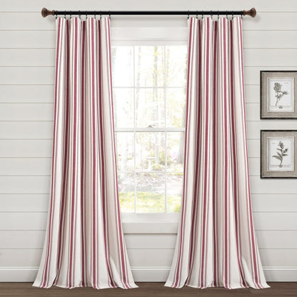 Farmhouse Stripe Yarn Dyed Curtain Panel Sets in Multiple Colors and Sizes