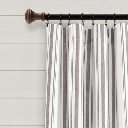 Farmhouse Stripe Yarn Dyed Curtain Panel Sets in Multiple Colors and Sizes