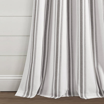 Farmhouse Stripe Yarn Dyed Curtain Panel Sets in Multiple Colors and Sizes