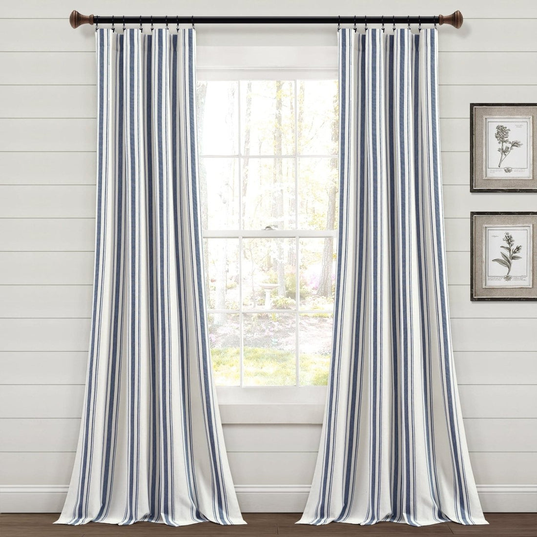 Farmhouse Stripe Yarn Dyed Curtain Panel Sets in Multiple Colors and Sizes