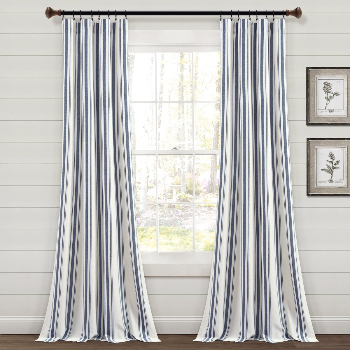 Farmhouse Stripe Yarn Dyed Curtain Panel Sets in Multiple Colors and Sizes