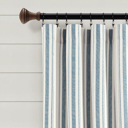 Farmhouse Stripe Yarn Dyed Curtain Panel Sets in Multiple Colors and Sizes