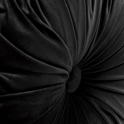 Round Pleated Soft Velvet Throw Pillow
