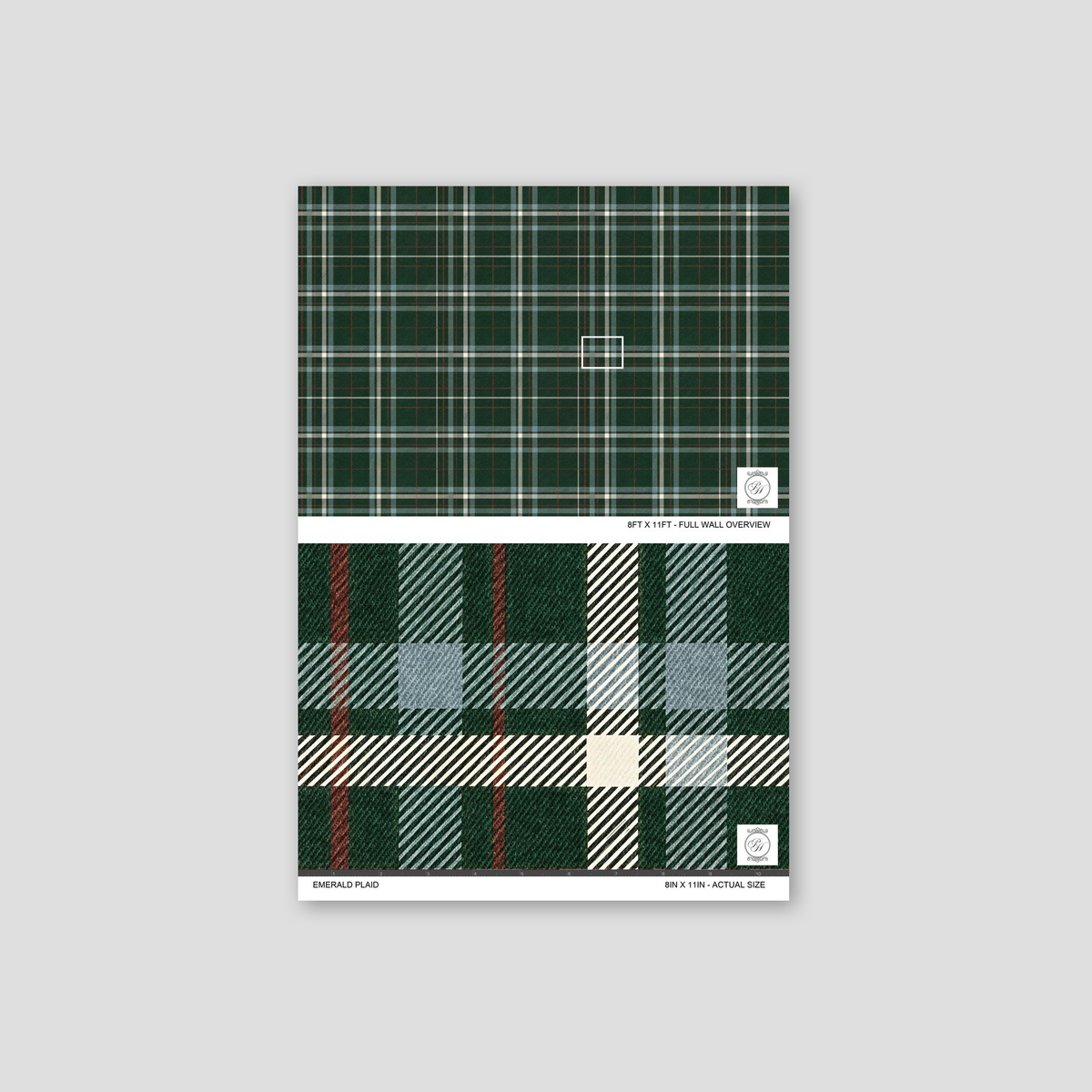 Emerald Plaid Wallpaper