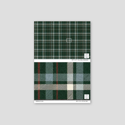 Emerald Plaid Wallpaper