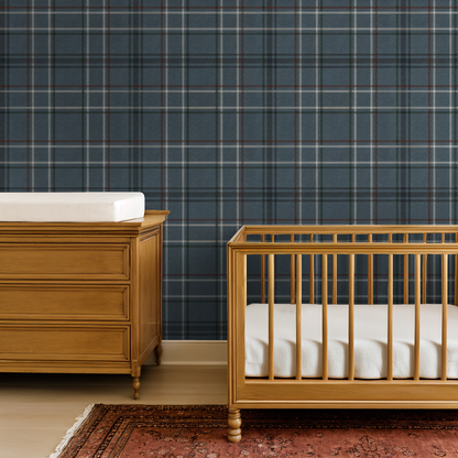 French Plaid Wallpaper