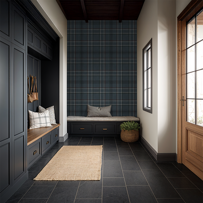 French Plaid Wallpaper