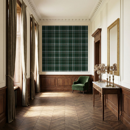 Emerald Plaid Wallpaper