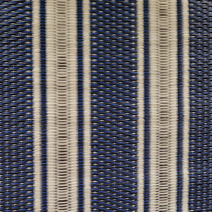 Vertical Stripe Blue &amp; White Outdoor Mat