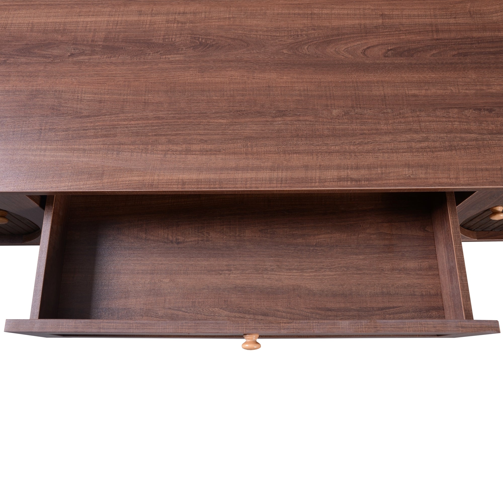 Modern Mid Century Rattan TV Stand