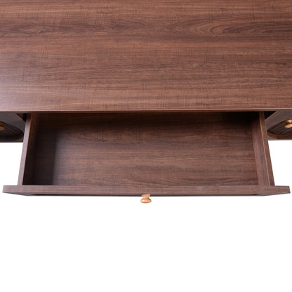 Modern Mid Century Rattan TV Stand