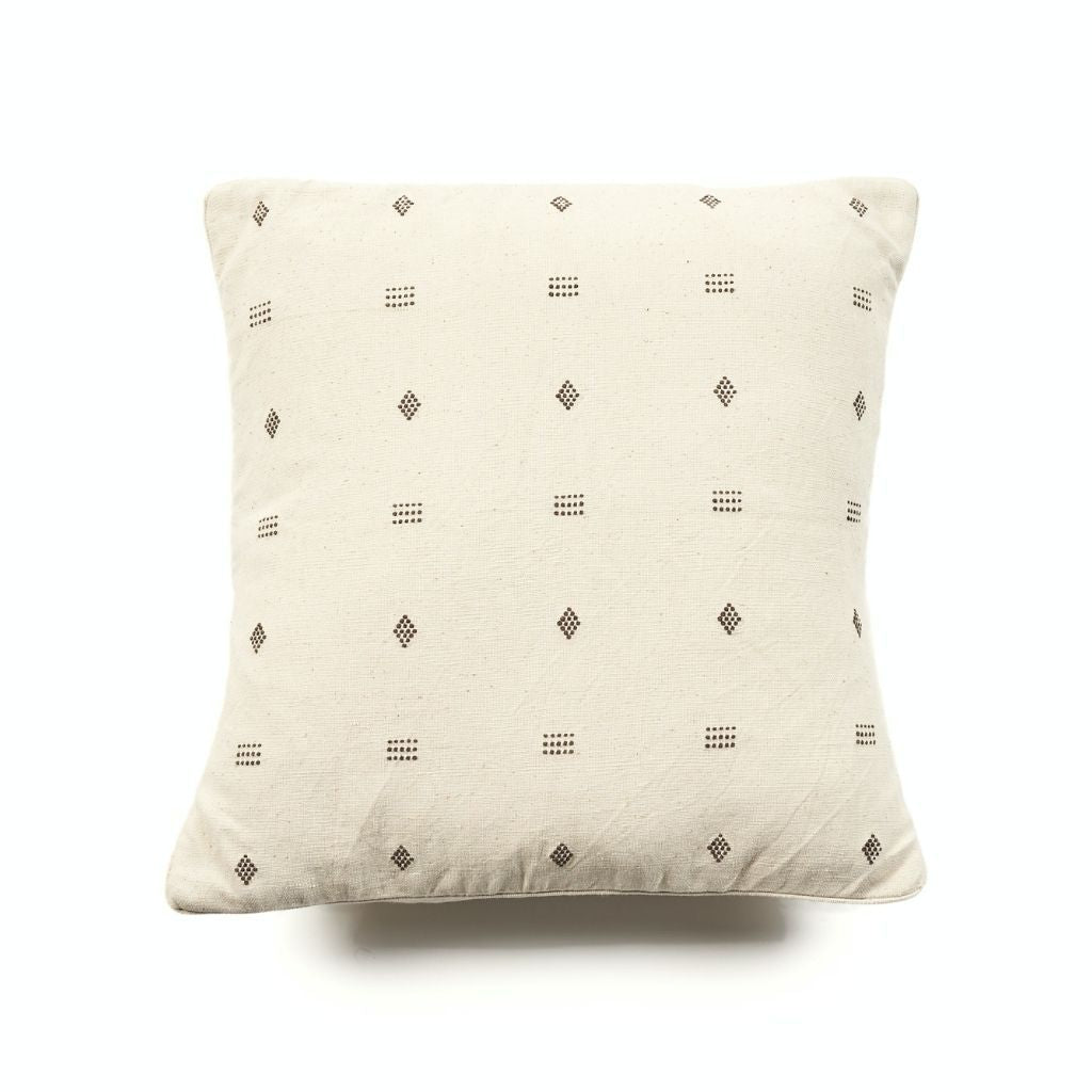 Nira Ochre Hand Spun Organic Cotton Handloom Pillow
