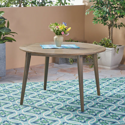 STAMFORD 47" Outdoor Dining Table - Grey Acacia Wood