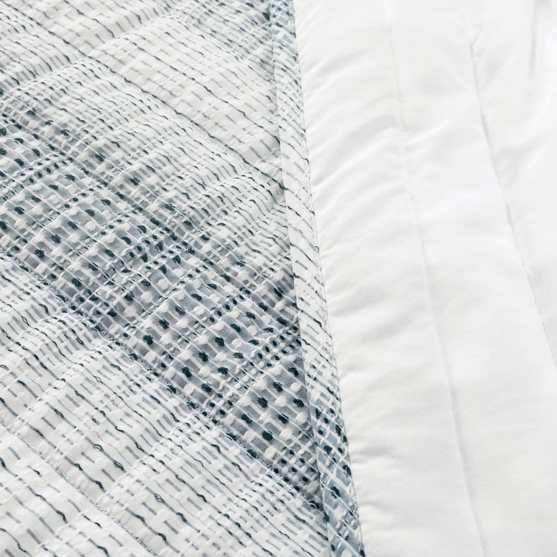 Yarn Dyed Textured Waffle Quilt Set- 3 Piece