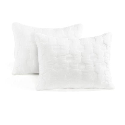 Hexagon Honeycomb Textured Cotton Quilt 3 Piece Set