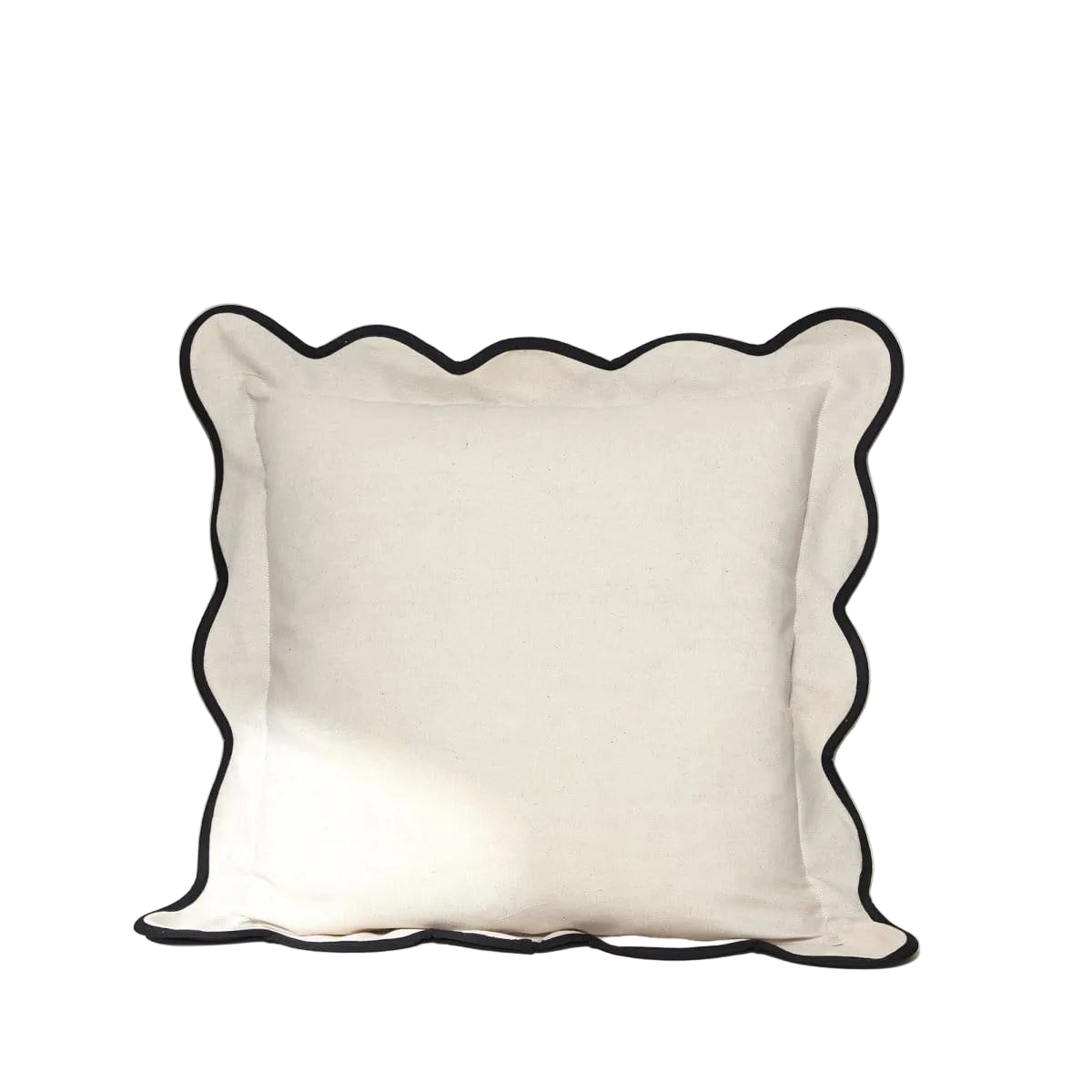 Coastal Chic Scalloped Edge Throw Pillow Cover