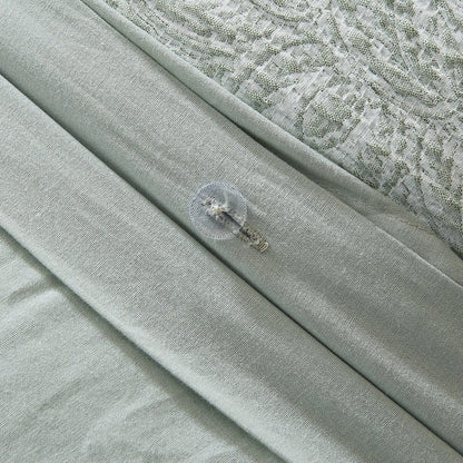 Floral Jacobean Gauze Jacquard Duvet Cover Set