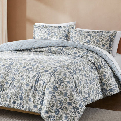 Lillian Block Print Reversible Comforter Set