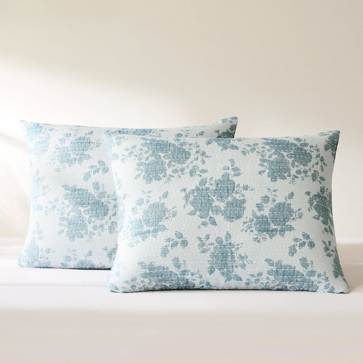 Rose Garden Pick Stitch Jacquard Matelasse Coverlet Set
