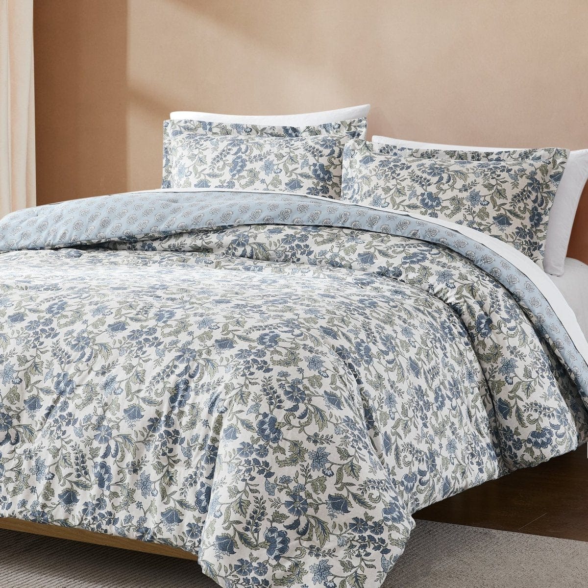Lillian Block Print Reversible Comforter Set