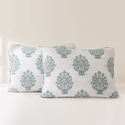 Sofia Flower Block Bouquet Reversible Cotton Quilt 3Pc Set