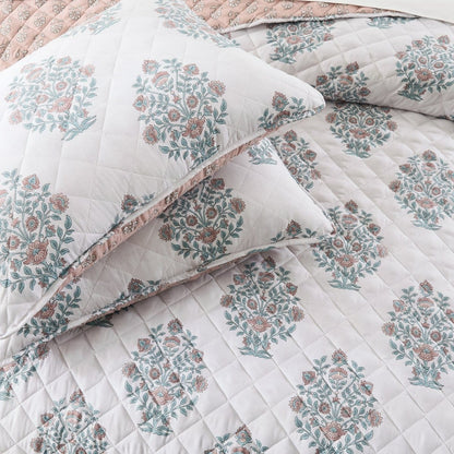 Sofia Flower Block Reversible Quilt Set - 6 Pc