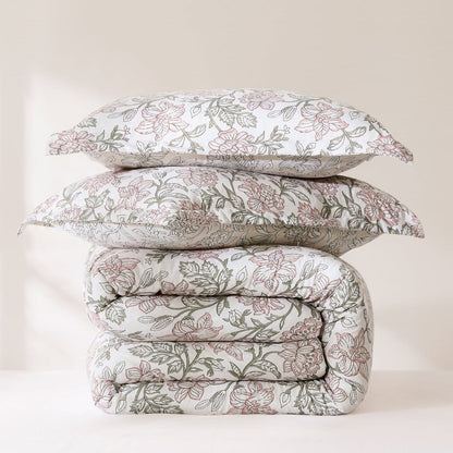 Zara Floral Block Reversible Comforter 3Pc Set