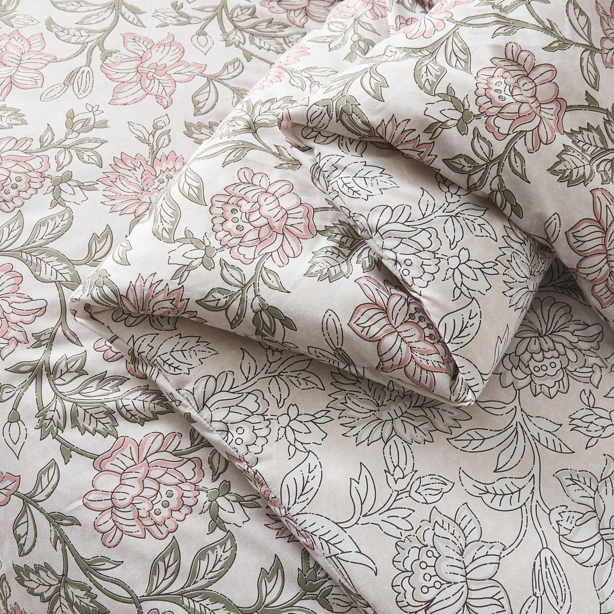 Zara Floral Block Reversible Comforter 5Pc Set