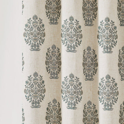 Sofia Flower Block Print Bouquet Shower Curtain