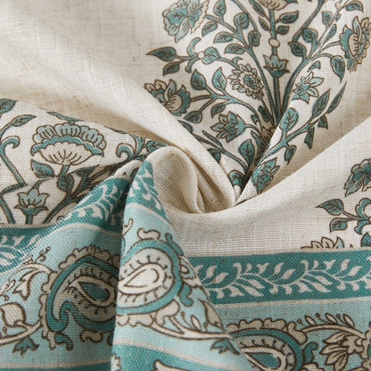 Sofia Flower Block Print Bouquet Shower Curtain