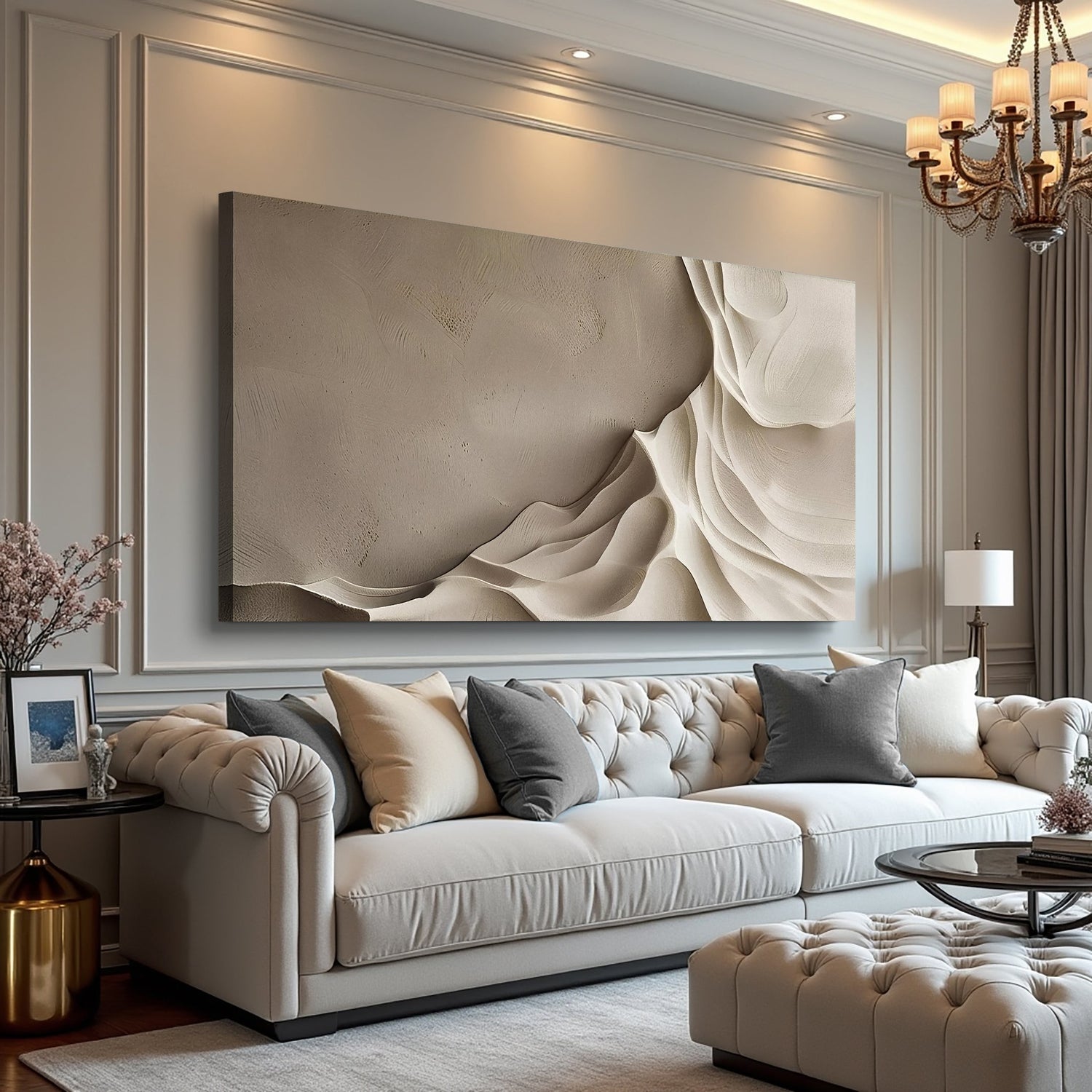 Beige Minimalist Wall Art IV